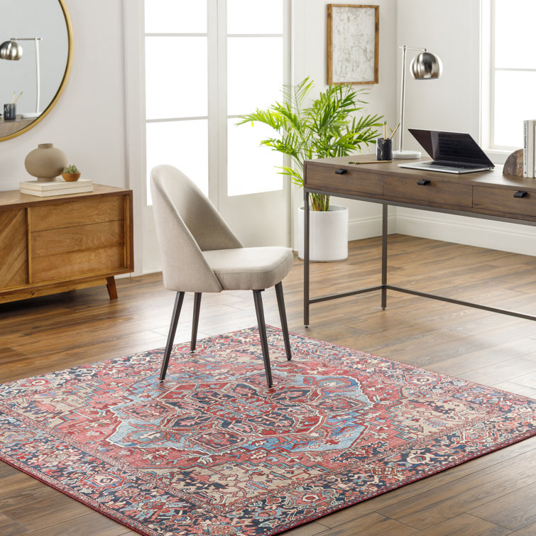 Langley Street Fleckenstein Oriental Bright Red/Beige/Blue Area Rug